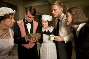 Jean Marsh, Anne Reid, Neil Jackson, Ellie Kendrick, and Nico Mirallegro in Upstairs Downstairs (2010)