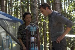 Jason O'Mara and Emilia Burns in Terra Nova (2011)