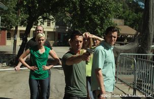 Whitney Moore, Alan Bagh, Aaron Pressburg, Chelsea Turnbo, Thomas Favaloro, and Thuan Luu in Birdemic 2: The Resurrectio