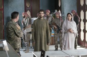 Chris Noth, Adam El Hagar, and Moran Atias in Tyrant (2014)