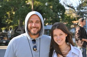 on the set of Eye Of The Hurricane with Nicola Peltz