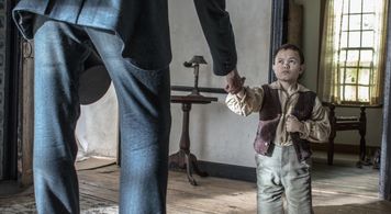 Hugh Jackman and Sam Humphrey in The Greatest Showman (2017)