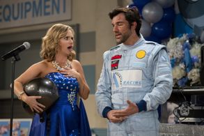 Andrea Barber and Juan Pablo Di Pace in Fuller House (2016)