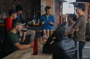 Directing on the Welcome to Wurstkuche set