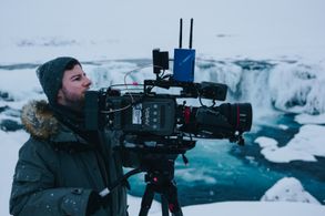 Anthony Littlechild on set in Godafoss, Iceland.