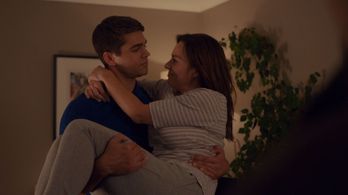 Jill Halfpenny and Jack Derges in Humans (2015)