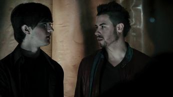 Landon Liboiron and Kristian Hodko in The Howling: Reborn