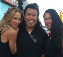 Kathleen Kinmont, Branscombe Richmond, and Lisa Marie Wilson at the Renegade and Roadies Las Vegas.