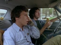 Daryl Anderson and Robert Walden in Lou Grant (1977)