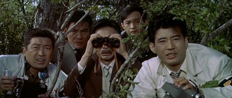 Ichirô Arishima, Yû Fujiki, Haruya Katô, Sachio Sakai, and Tadao Takashima in King Kong vs. Godzilla (1963)