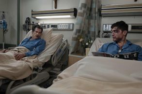 CITY ON A HILL Season 3 Episode 6 (L-R): Kevin Bacon as Jackie Rohr and Adam Jepsen as Xavier Bracken in CITY ON A HILL,