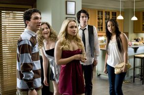 Hayden Panettiere, Lauren Storm, Paul Rust, Lauren London, and Jack Carpenter in I Love You, Beth Cooper (2009)