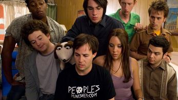 Amanda Bynes, Adam Hendershott, Jeremy Howard, Samm Levine, Danny Strong, Donté Bonner, Arnie Pantoja, and Jack Carpente