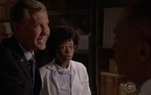 Kent Shocknek as Guy Ross, Diona Reasonover, Rocky Carroll, in CBS-TV's NCIS.