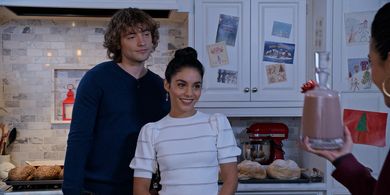 Vanessa Hudgens and Josh Whitehouse in The Knight Before Christmas (2019)