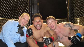 MMA ref Josh Rosenthal, Hans Marrero and Tom Hardy