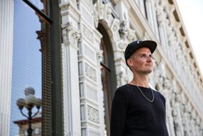 Cal Barnes, Statesman Journal Interview for 'The Astrid Experience, lead photo, Downtown Salem, OR. August 17th, 2020