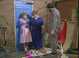 Jeannie Crowther, Sandi Toksvig, and Tony English in No 73 (1982)