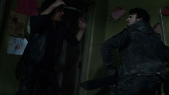 Norman Reedus and Lex Lauletta in The Walking Dead (2010)