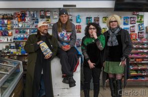 Kevin Smith, Trevor Fehrman, Jason Mewes, and Austin Zajur