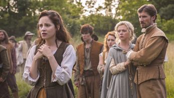 Sophie Rundle, Luke Roskell, Naomi Battrick, Gwilym Lee, and Niamh Walsh in Jamestown (2017)