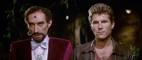 George Gilmour and Vladek Sheybal in The Apple (1980)