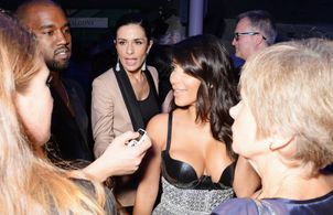 Ye, Livia Giuggioli, and Kim Kardashian
