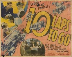Charles Delaney, Muriel Evans, Rex Lease, and Marie Prevost in Ten Laps to Go (1936)