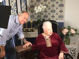 Mark Cerulli with the Grande Dame of the Cinema, Olivia de Havilland in Paris, October 2015.