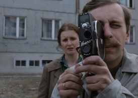 Jerzy Stuhr and Malgorzata Zabkowska in Camera Buff (1979)