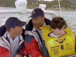 Jay Laga'aia and Brett Partridge in Water Rats (1996)