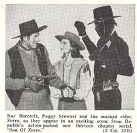 Roy Barcroft, Peggy Stewart, and George Turner in Son of Zorro (1947)