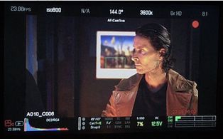 Screen capture filming SANGRE NEGRA