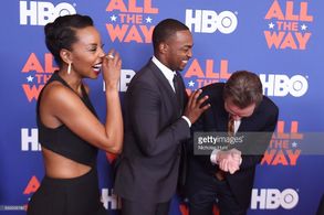 Bryan Cranston, Anthony Mackie, and Hilary Ward in All the Way (2016)