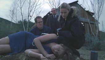 Paul Guilfoyle, Louise Lombard, Deanna Russo, and David Berman in CSI: Crime Scene Investigation (2000)