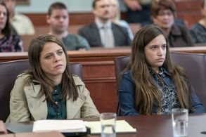 Olivia Luccardi and Gideon Adlon in The Thing About Pam (2022)