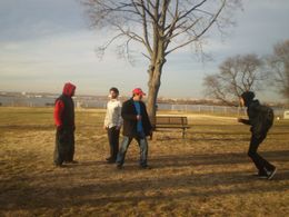 Dennis Sigmund, Cyrus Samson, Drew Wright, and Justin Clarke in The Briefcase (2012)