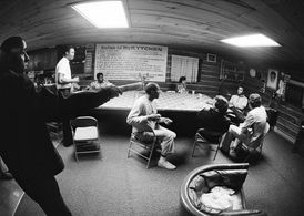 Muhammad Ali, Larry Holmes, Gene Kilroy, and Jerry Lisker