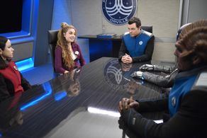 Seth MacFarlane, Peter Macon, Mark Jackson, Halston Sage, and Giorgia Whigham in The Orville (2017)