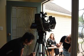 Supportive Best Friend on set of Monarch Butterfly