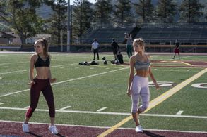 Alexandria DeBerry and Savannah Lee May in The Secret Lives of Cheerleaders (2019)