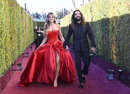 Heidi Klum and Tom Kaulitz at an event for 81st Golden Globe Awards (2024)