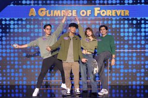 Thor Gomez, Diego Loyzaga, Mayton Eugenio, and Ryle Paolo Santiago in Family Feud Philippines (2022)