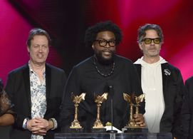 Josh Pearson, Questlove, and Robert Fyvolent at an event for Summer of Soul (...Or, When the Revolution Could Not Be Tel