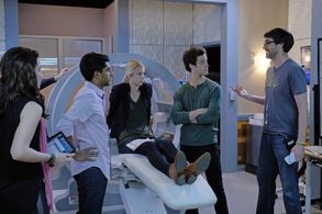 Allison Scagliotti, Craig Siebels, Ritesh Rajan, Kyle Harris, and Emma Ishta in Stitchers (2015)