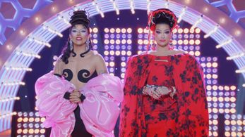 Esteban Inzua and James Leyva in Drag Race México (2023)