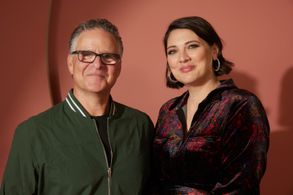 Brad Mendelsohn and Taylor Jenkins Reid at an event for Daisy Jones & The Six (2023)