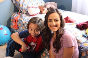 Bryson on set as Danny in Danny's plan.