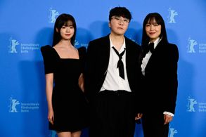 Jeon Do-yeon, Si-ah Kim, and Sung-hyun Byun at an event for Kill Boksoon (2023)
