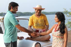 Vidyadhar Joshi, Urmilla Kanetkar Kothare, and Siddharth Chandekar in Baavare Prem He (2014)